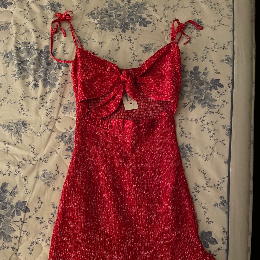 Gorgeous Red Floral Dress